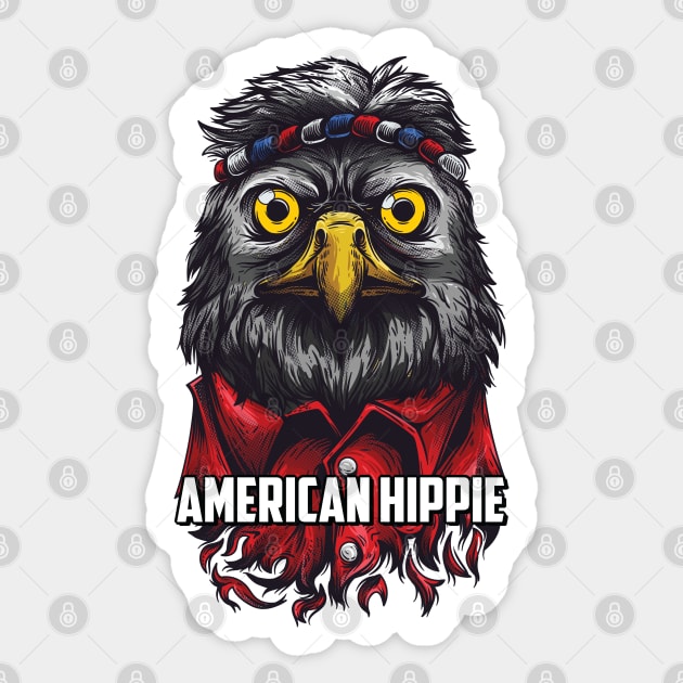 A True American Hippie Sticker by EverGreene